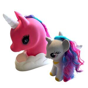 Set of 2 1-My Little Pony  Princess Celestia Unicorn and 1-Kid Connection Unicor